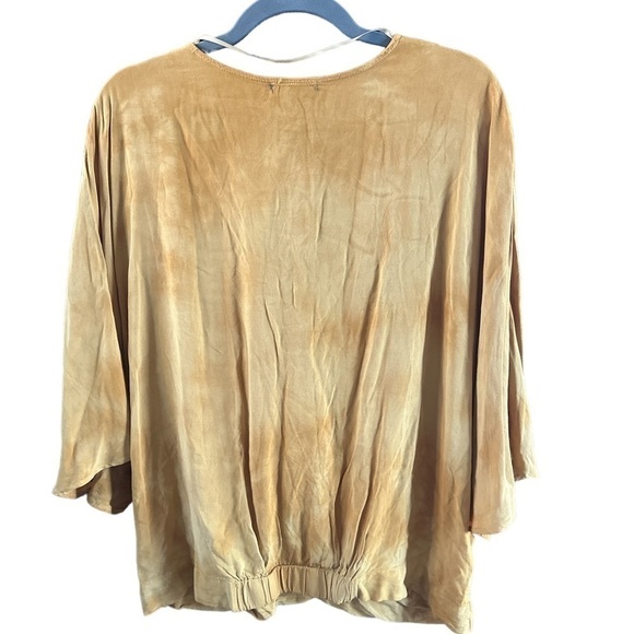 Democracy Mustard Yellow Tie dye Faux Wrap Size: M - Picture 2 of 4